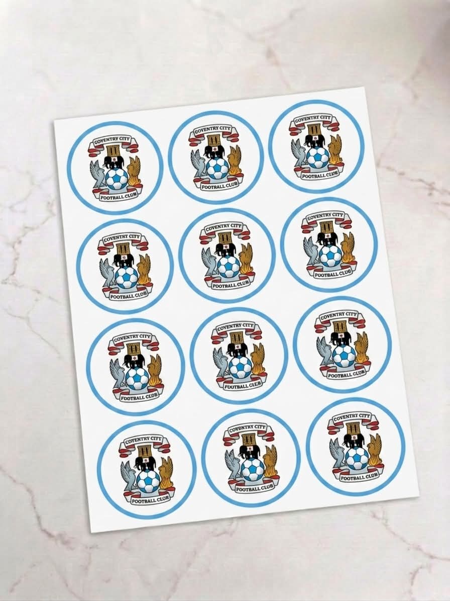 Coventry City Football Club Pre-Cut Icing Sheet