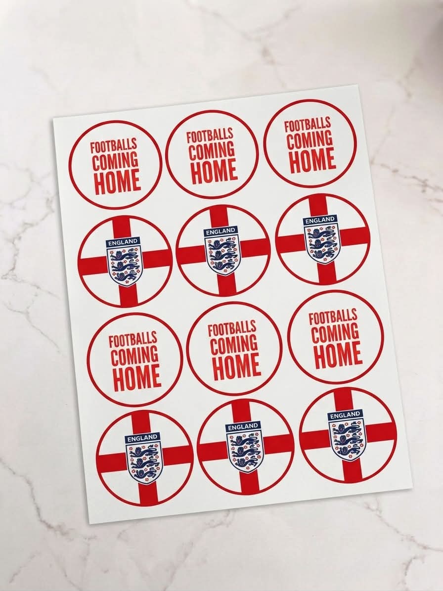 England Football Pre-Cut Icing Sheet