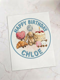 Personalised Plush Large Pre-Cut Icing Round