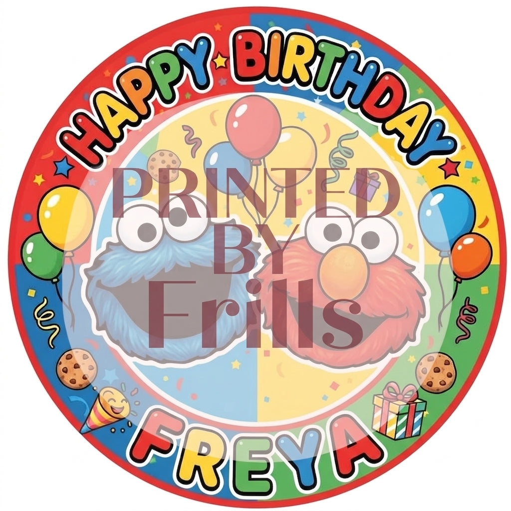 Elmo Custom Large Pre-Cut Icing Round