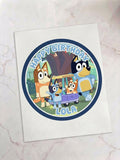Bluey Custom Large Pre-Cut Icing Round