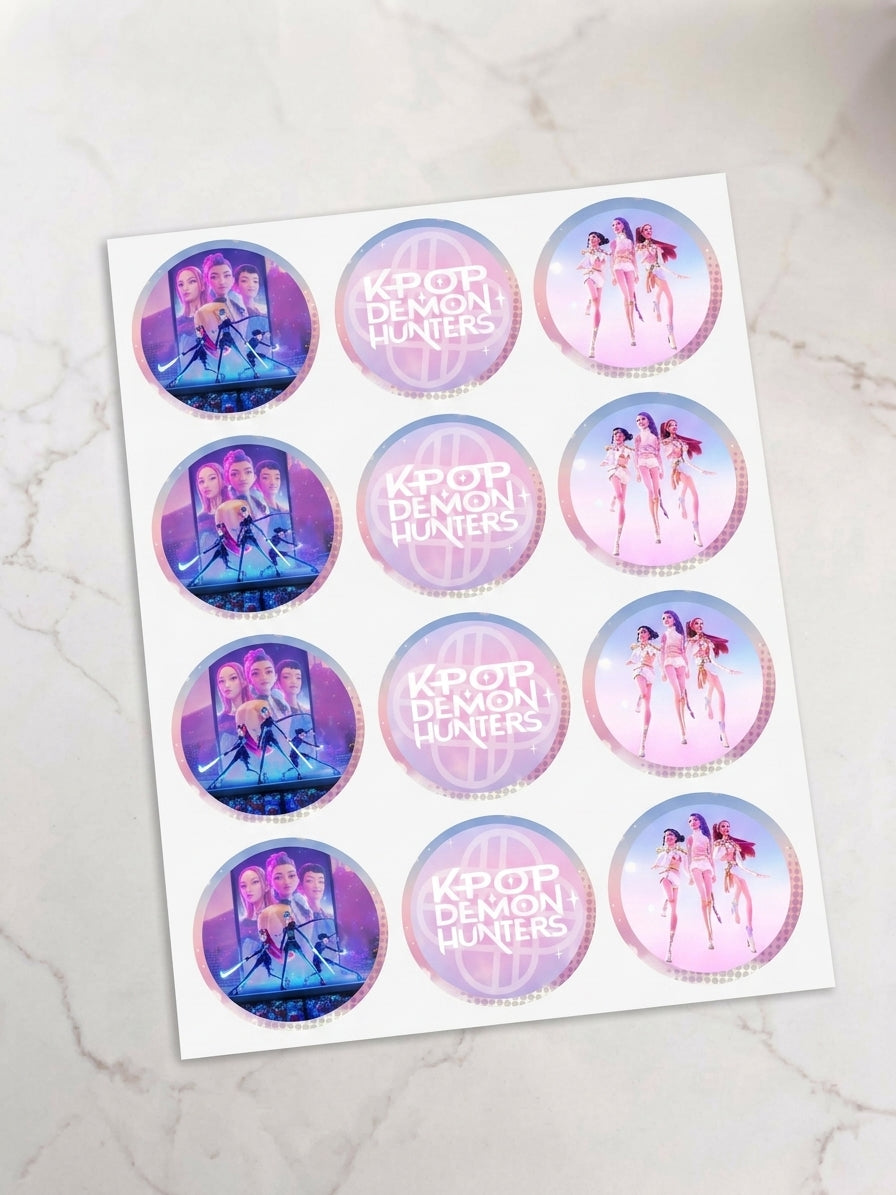 K-Pop Huntrix Pre-Cut Icing Sheet
