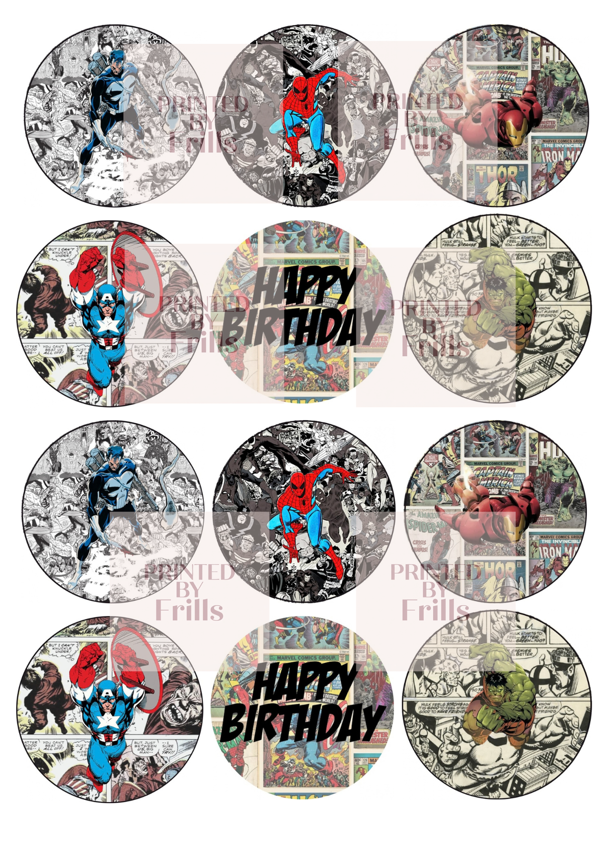Avengers Pre-Cut Icing Sheet