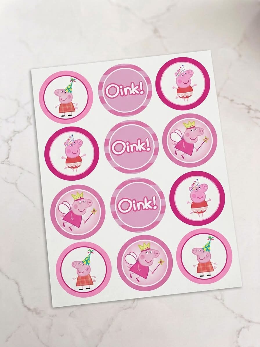 Peppa Pig Pink Pre-Cut Icing Sheet