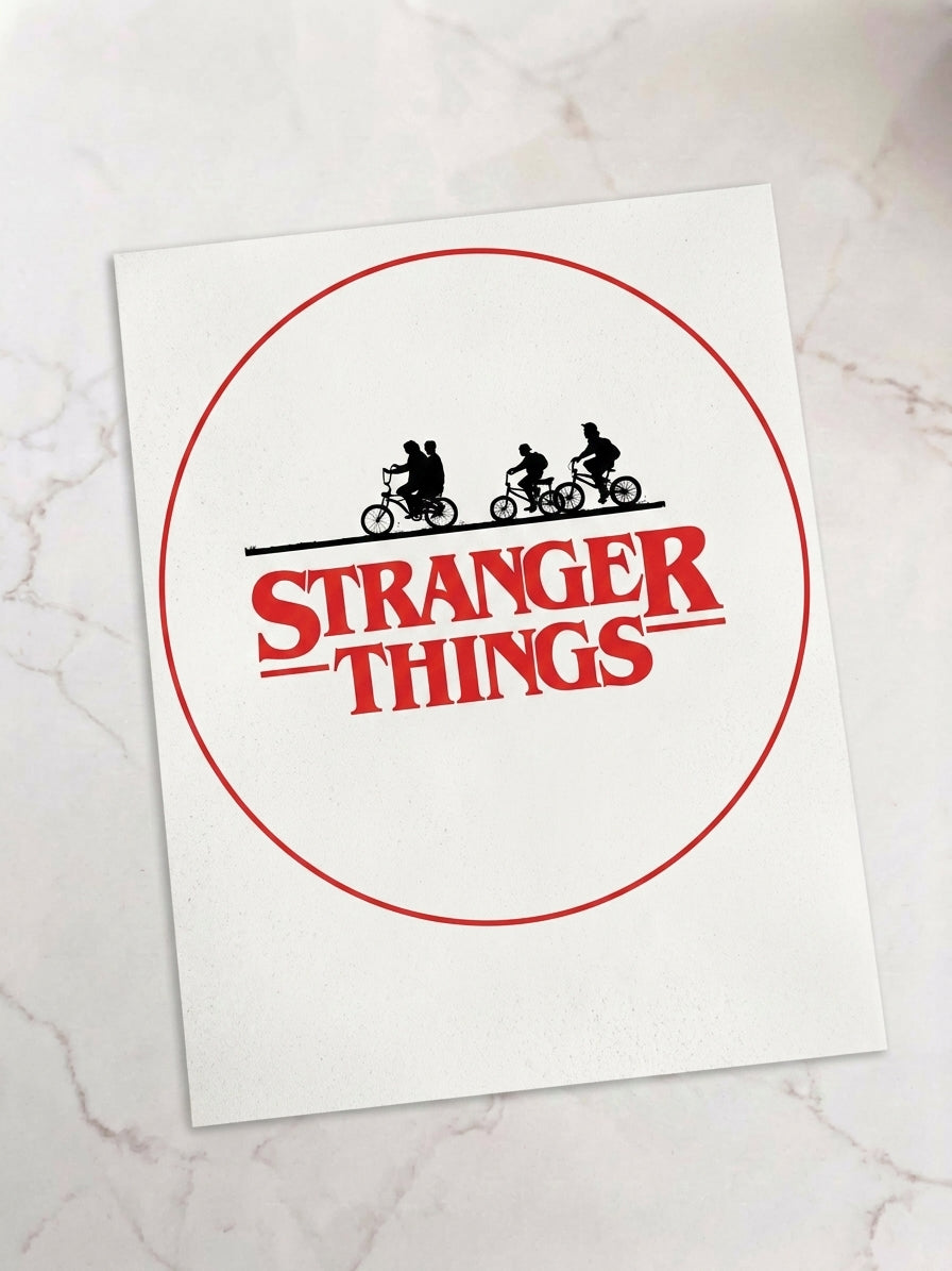 Stranger Things Large Pre-Cut Icing Round